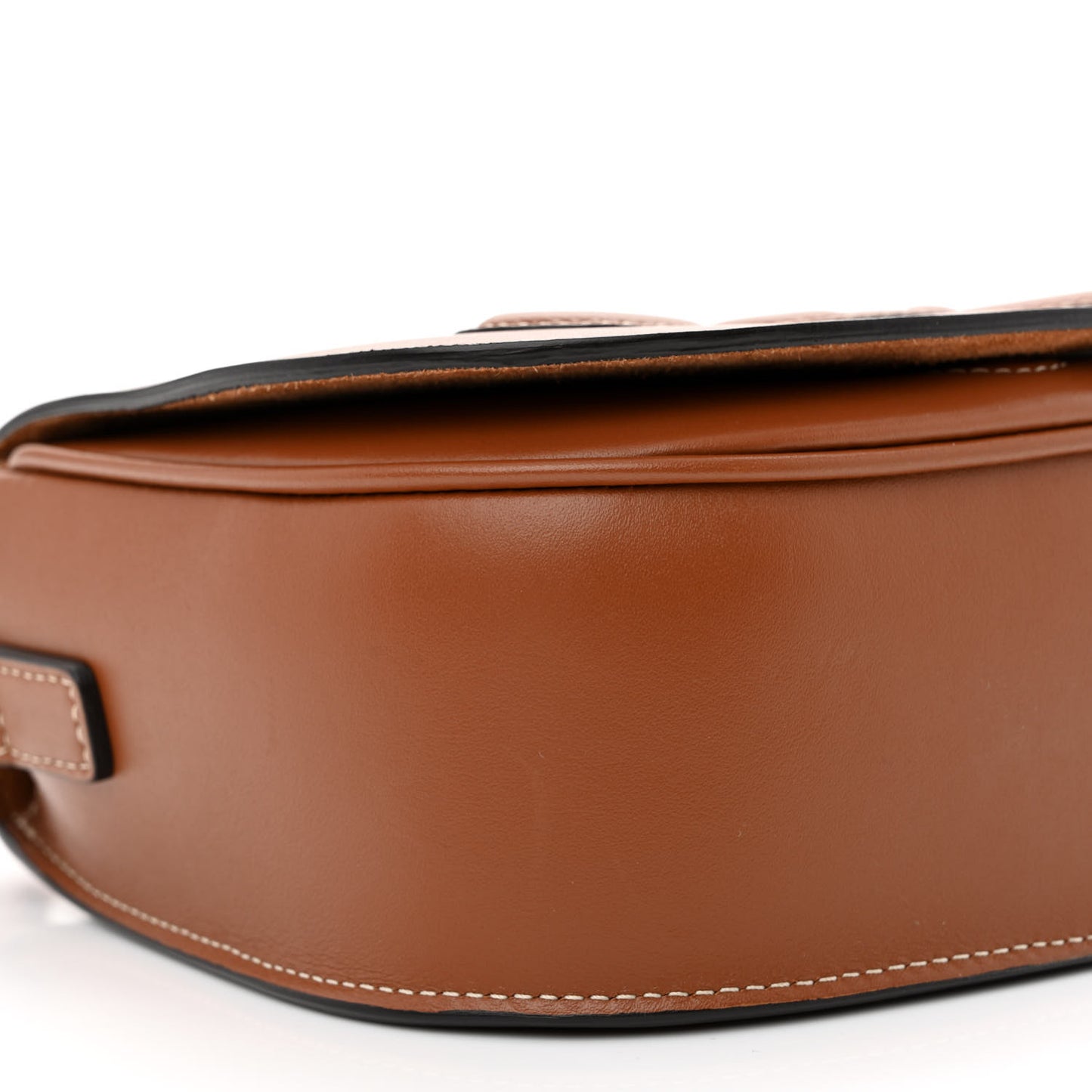 Smooth Calfskin Cuir Triomphe Folco Crossbody Bag Tan
