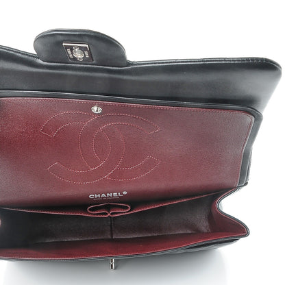 Chanel Lambskin Quilted Jumbo Double Flap Black 6 of 9