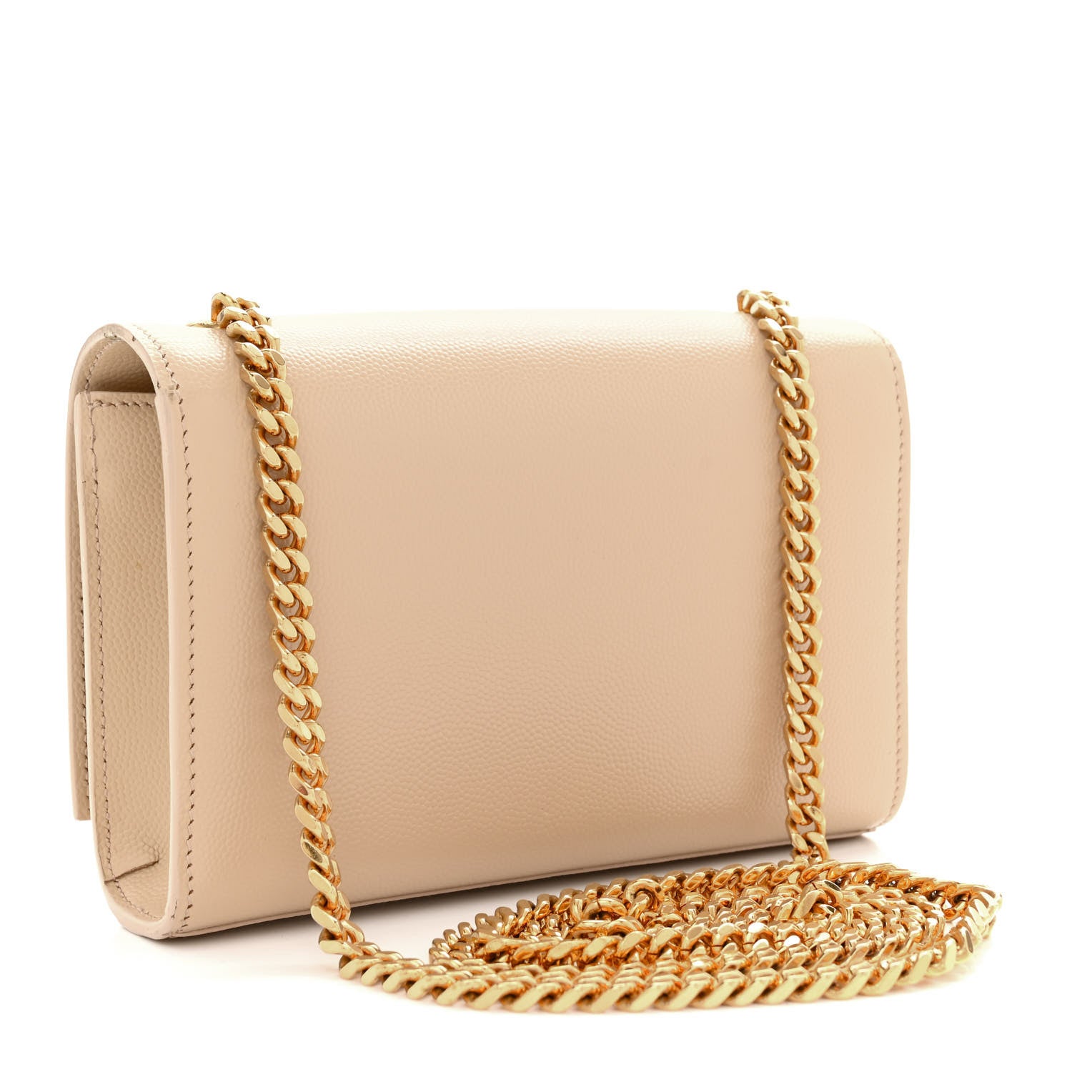 Saint Laurent Grain De Poudre Small Monogram Kate Satchel Nude Powder 3 of 16