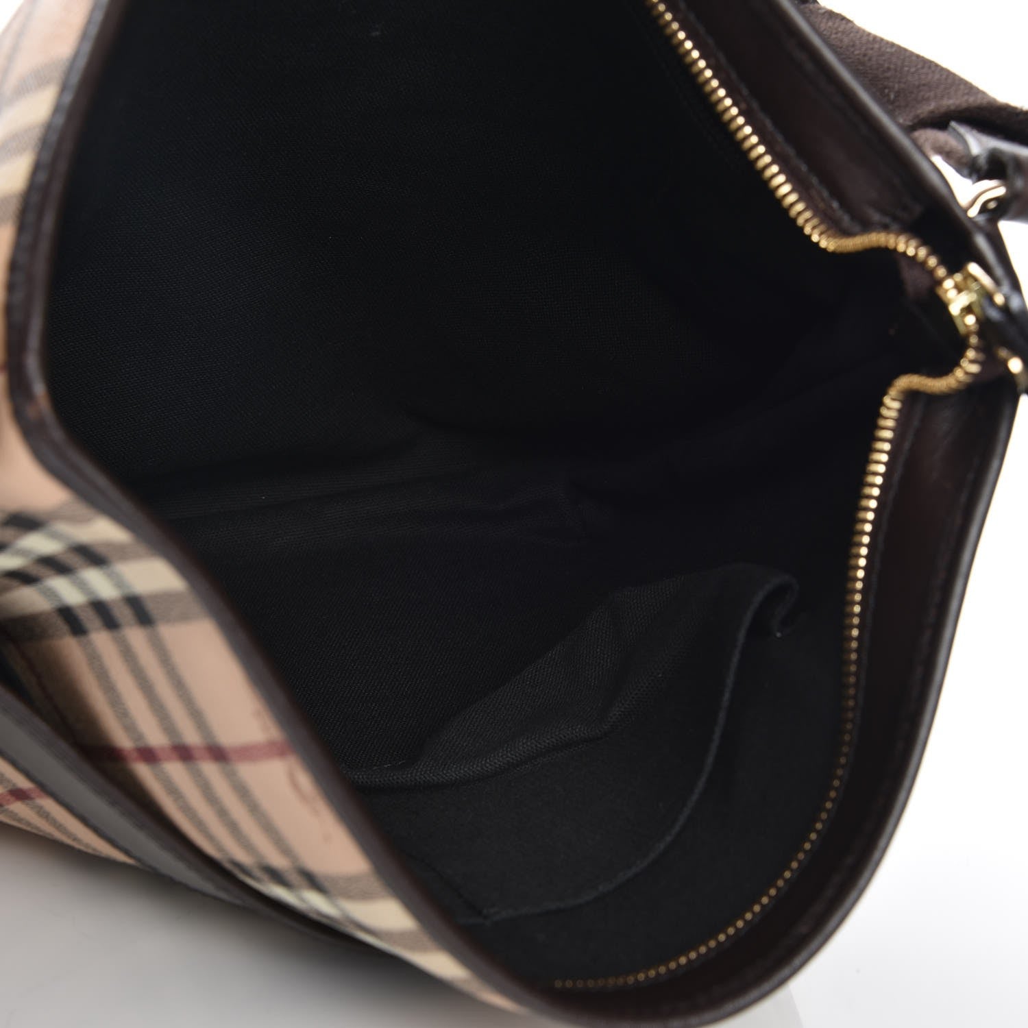 Burberry Haymarket Check Crossbody Messenger Bag Chocolate 5 of 9