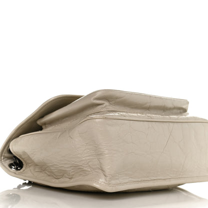 Saint Laurent Crinkled Calfskin Matelasse Monogram Medium Niki Chain Satchel Ivory 9 of 12