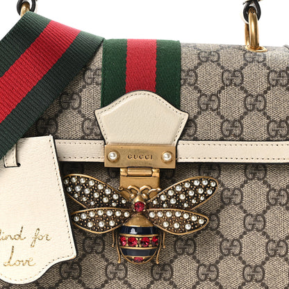 Gucci GG Supreme Monogram Small Queen Margaret Top Handle Bag White 8 of 10