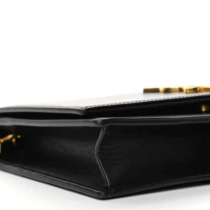 Saint Laurent Smooth Calfskin Classic Monogram Kate Tassel Chain Wallet Black 9 of 11