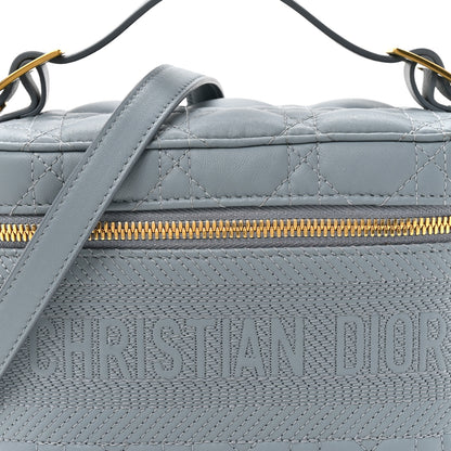 Christian Dior Lambskin Cannage Small Diortravel Vanity Case Cloud Blue 8 of 11