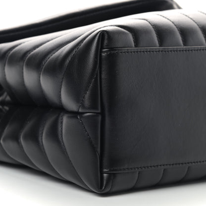 Saint Laurent Calfskin Y Quilted Monogram Medium Loulou Chain Satchel Black 5 of 9