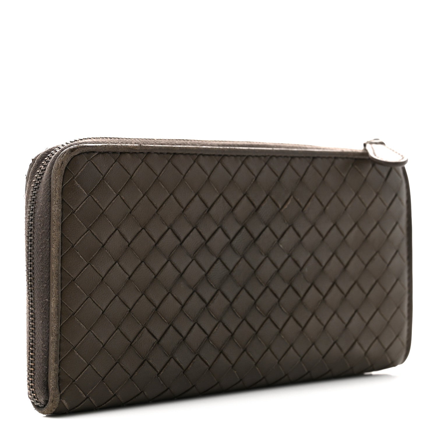 Bottega Veneta Nappa Intrecciato Zip Around Wallet Mud 3 of 10