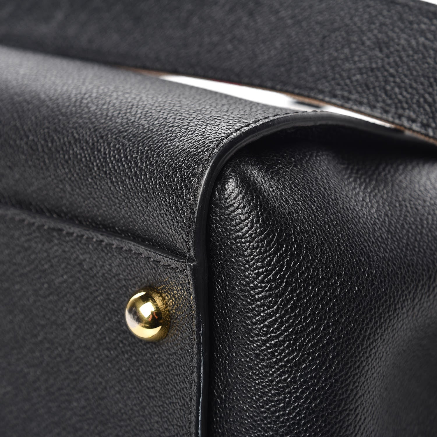 Burberry Soft Grain Calfskin Medium Buckle Tote Black 16 of 16