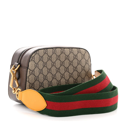 Gucci GG Supreme Monogram Web Neo Vintage Shoulder Bag Beige New Acero Crop 4 of 12