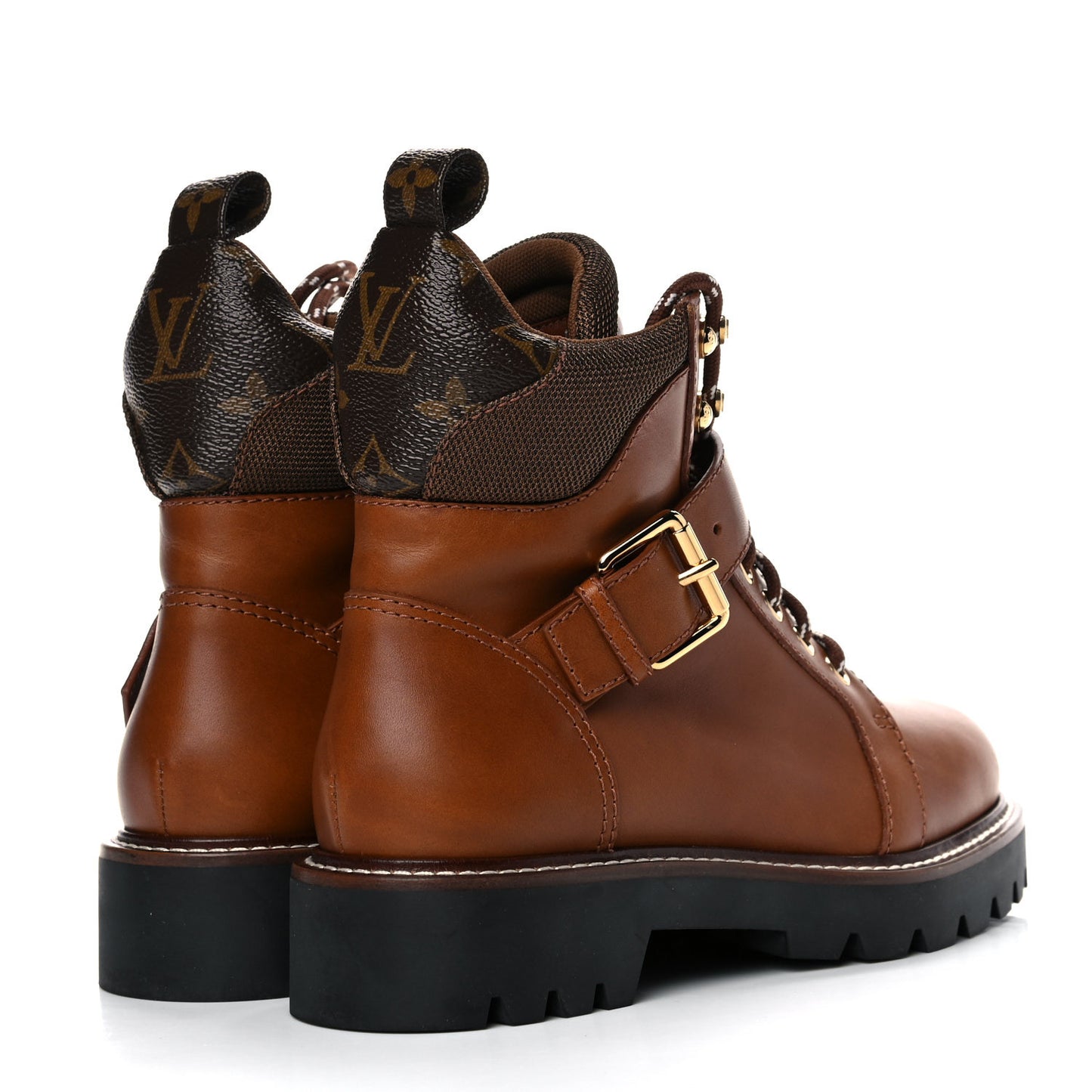 Calfskin Territory Ranger Combat Boots 36.5 Cognac