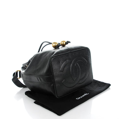 Chanel Caviar CC Drawstring Shoulder Bag Black 4 of 9