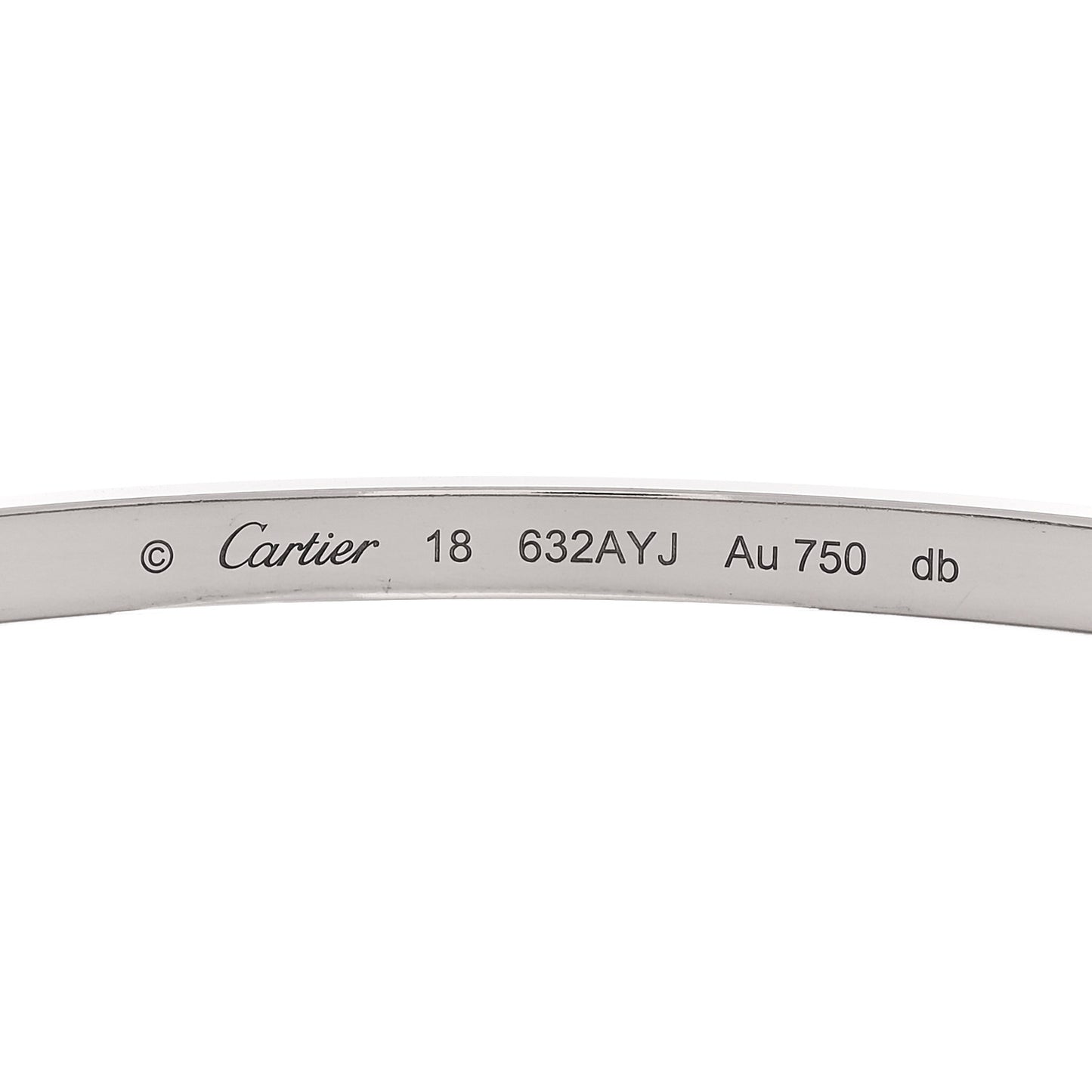 18K White Gold Small LOVE Bracelet 18