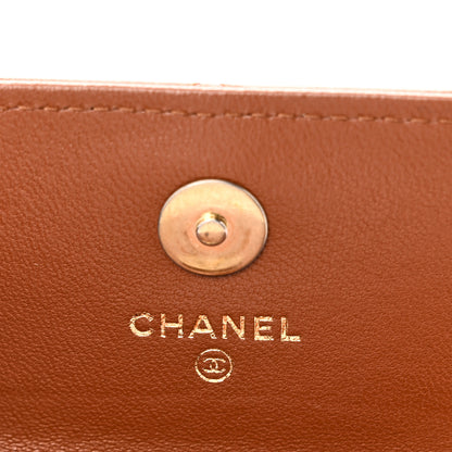 Chanel Lambskin Quilted Studded CC Clutch With Chain Brown 6 of 11