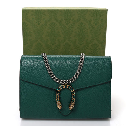 Gucci Calfskin Mini Dionysus Chain Wallet Emerald 11 of 11