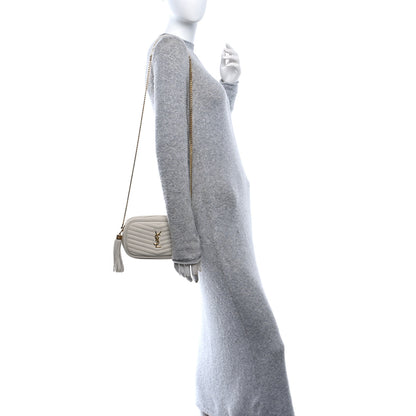 Saint Laurent Grain De Poudre Matelasse Monogram Mini Lou Camera Bag Crema Soft 2 of 9