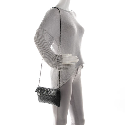Chanel Vinyl Quilted Clutch with Chain Black 2 of 8