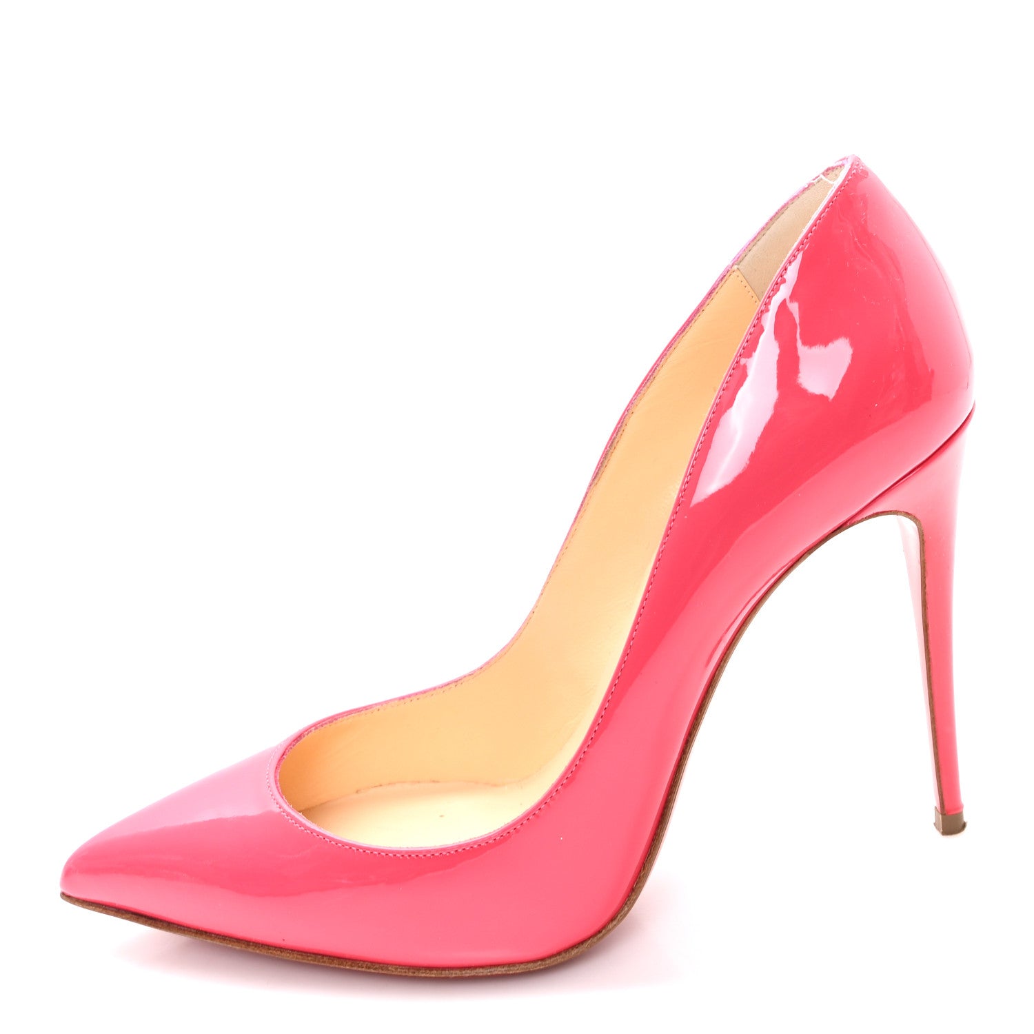 Christian Louboutin Patent Pigalle Follies 100 Pumps 36.5 Pinky 1 of 9
