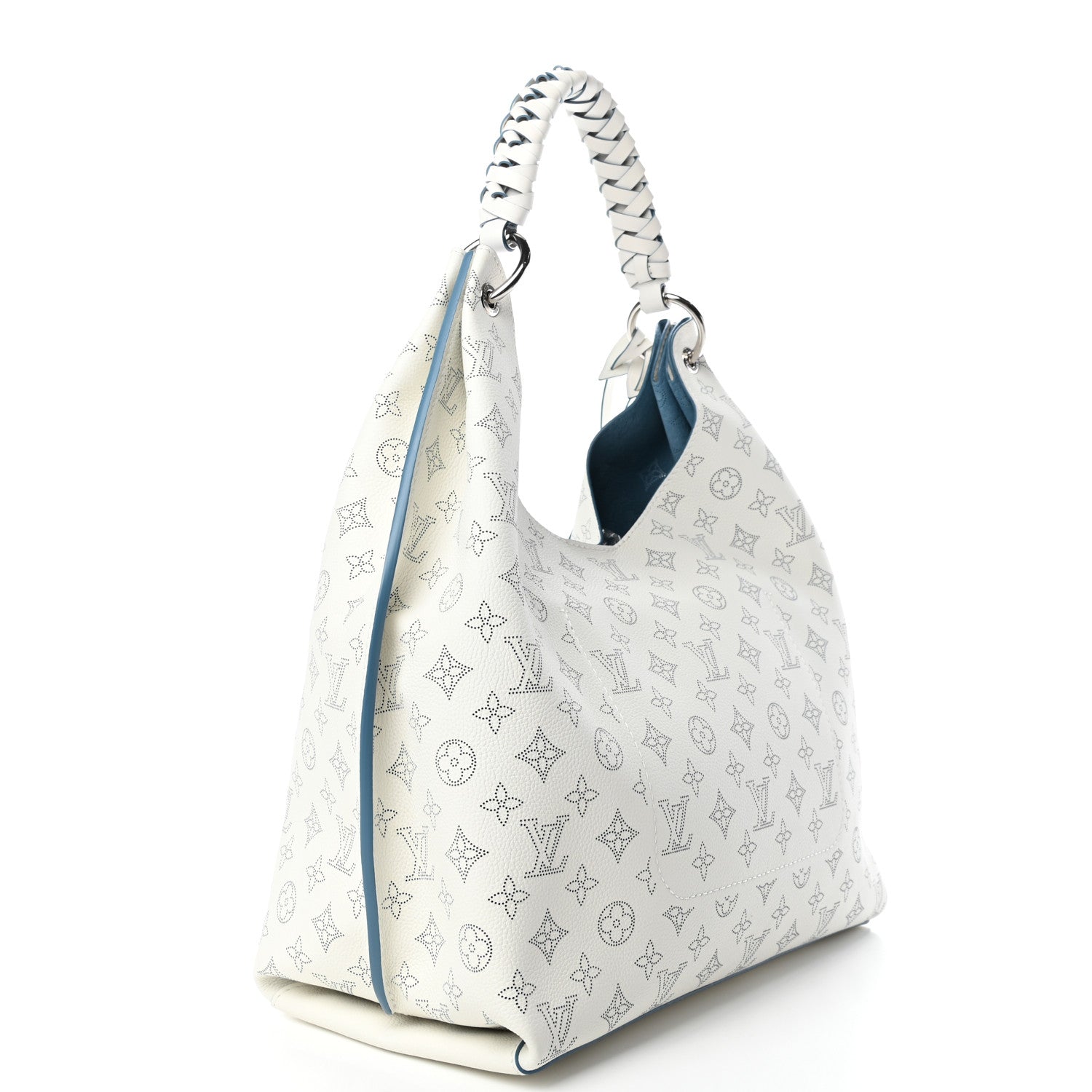 Louis Vuitton Mahina Carmel Hobo Snow 2 of 5