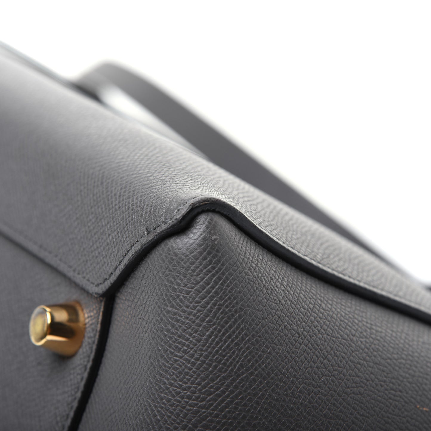 Grained Calfskin Mini Belt Bag Grey