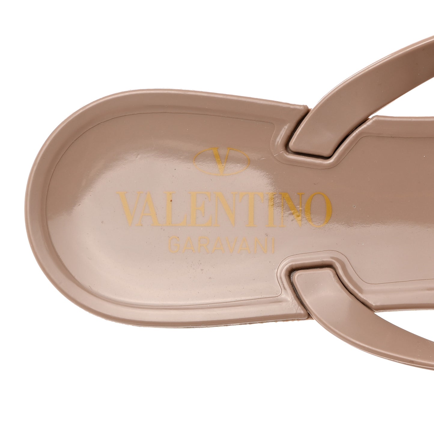 PVC Jelly Rockstud Bow Thong Sandals 37 Poudre