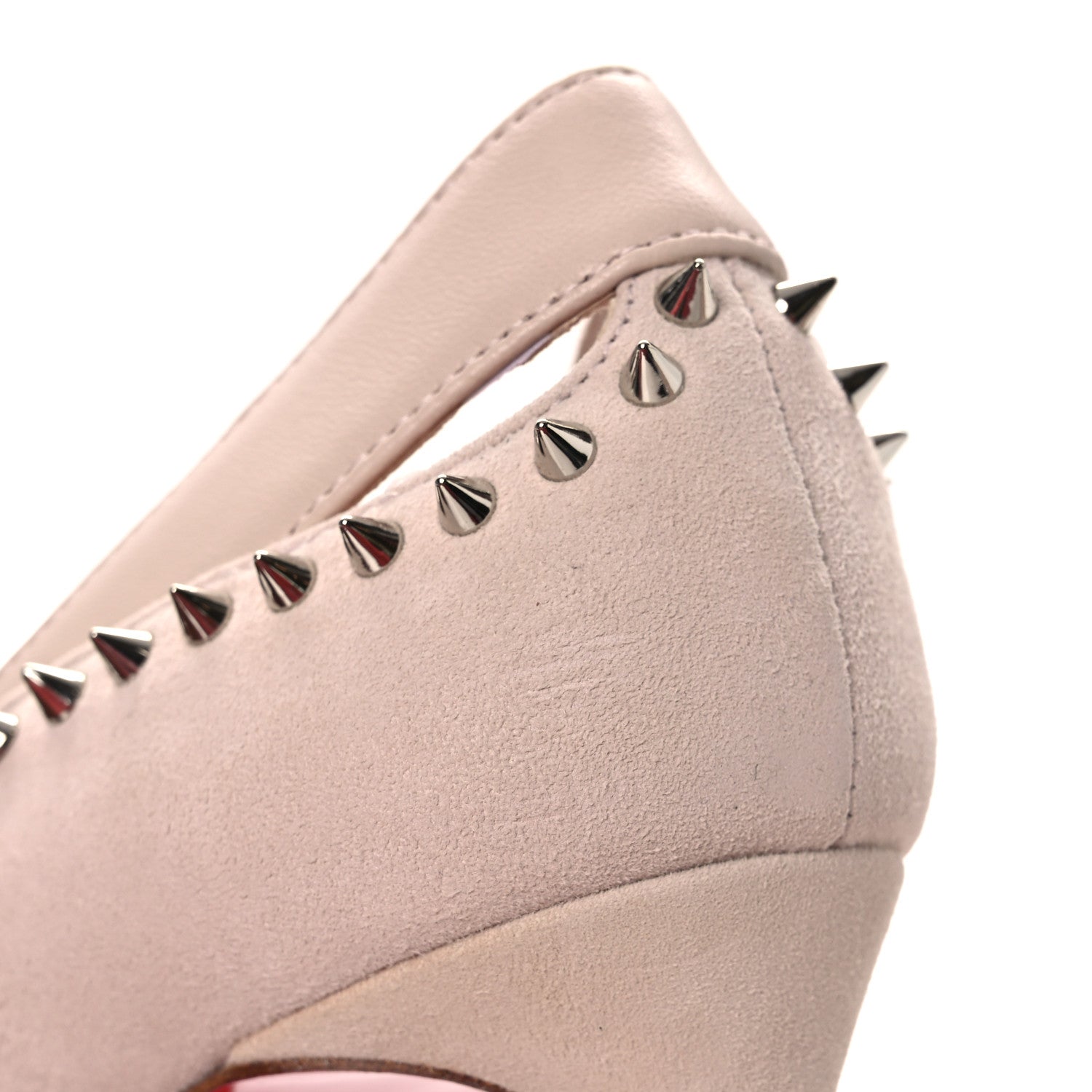 Christian Louboutin Veau Velours Duvette 100 Pumps 36.5 Leche 10 of 11
