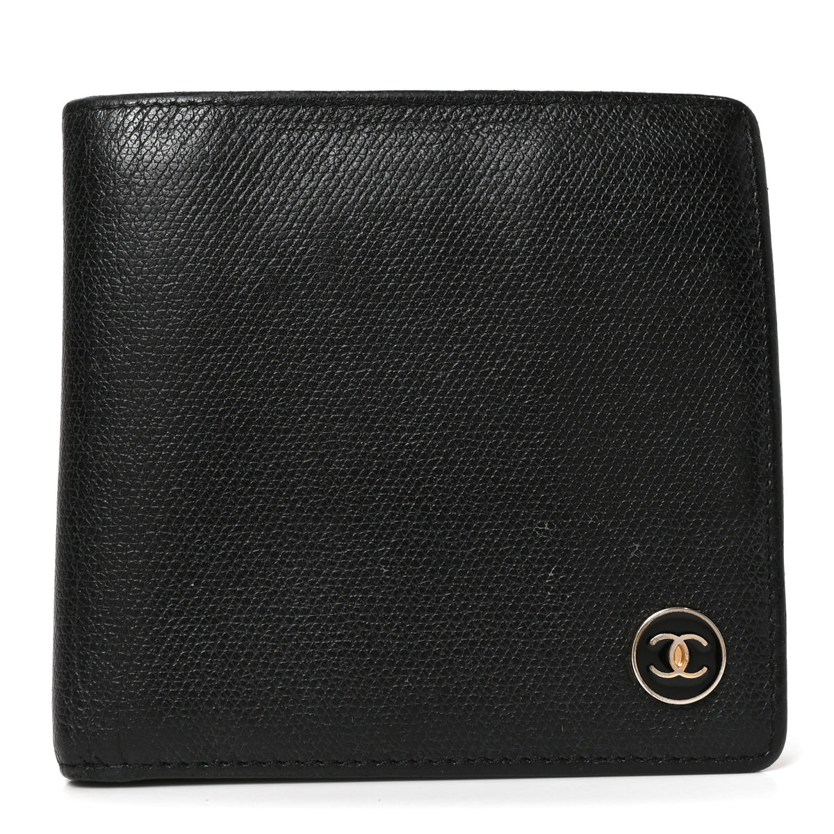 Chanel Grained Calfskin CC Bifold Wallet Black 1 of 7