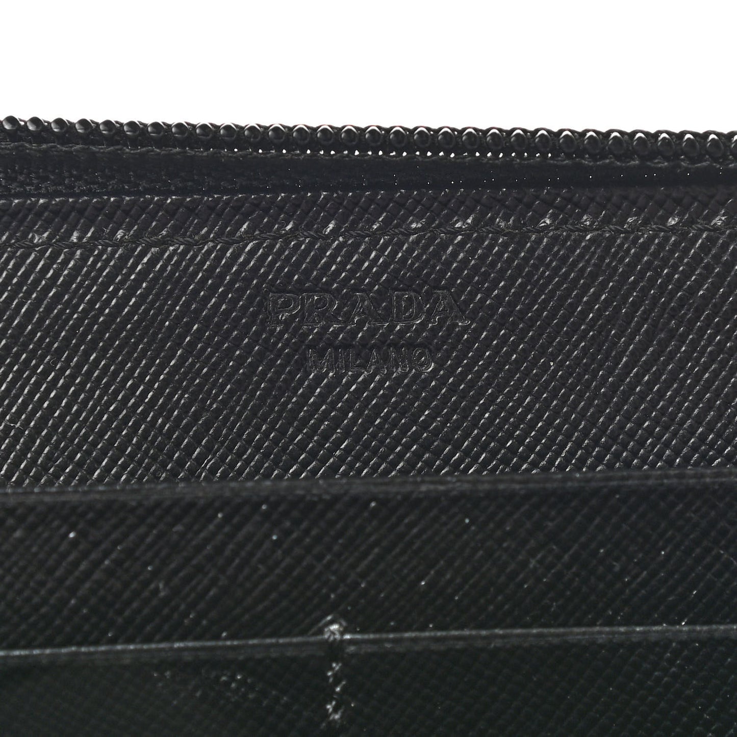 Tessuto Nylon Zip Around Wallet Black