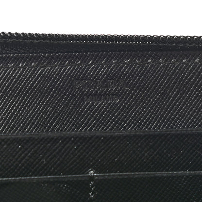 Prada Tessuto Nylon Zip Around Wallet Black 6 of 7