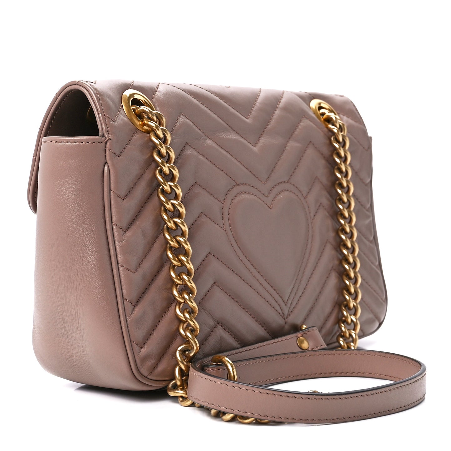 Calfskin Matelasse Small GG Marmont Shoulder Bag Porcelain Rose