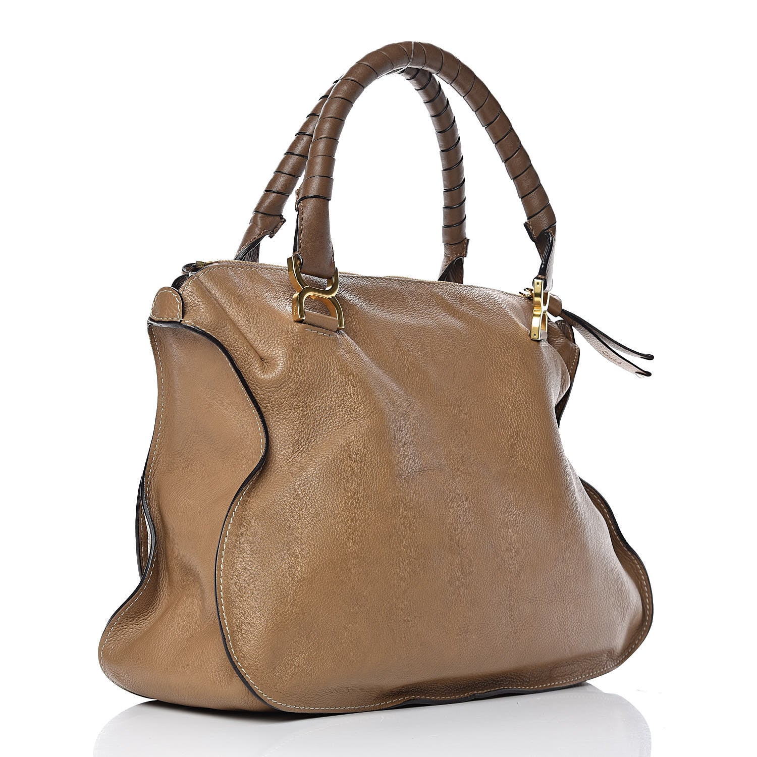 Chloe Calfskin Large Marcie Satchel Nut 3 of 17