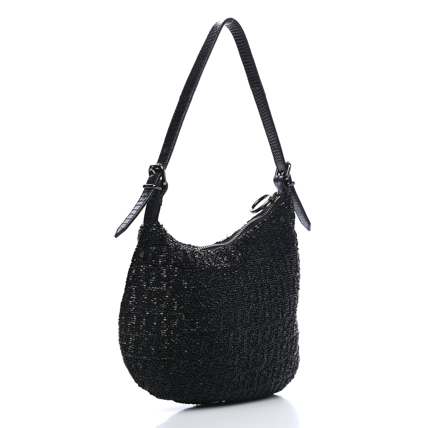 Fendi Beaded Small Oyster Black 2 of 11