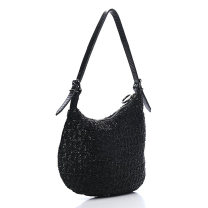 Fendi Beaded Small Oyster Black 2 of 11