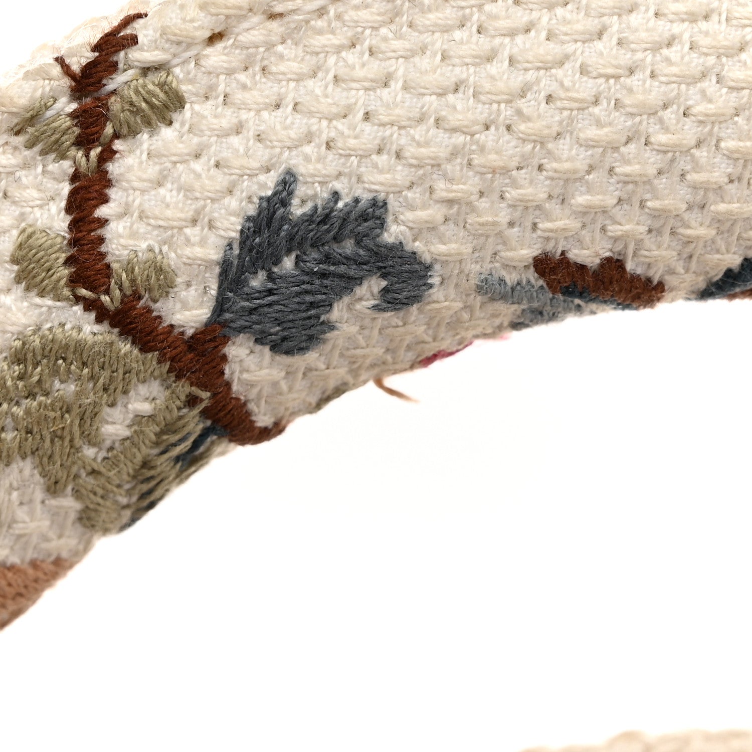 Christian Dior Canvas Embroidered Jardin D'Hive Medium Lady D-Lite Ecru Multicolor 11 of 12