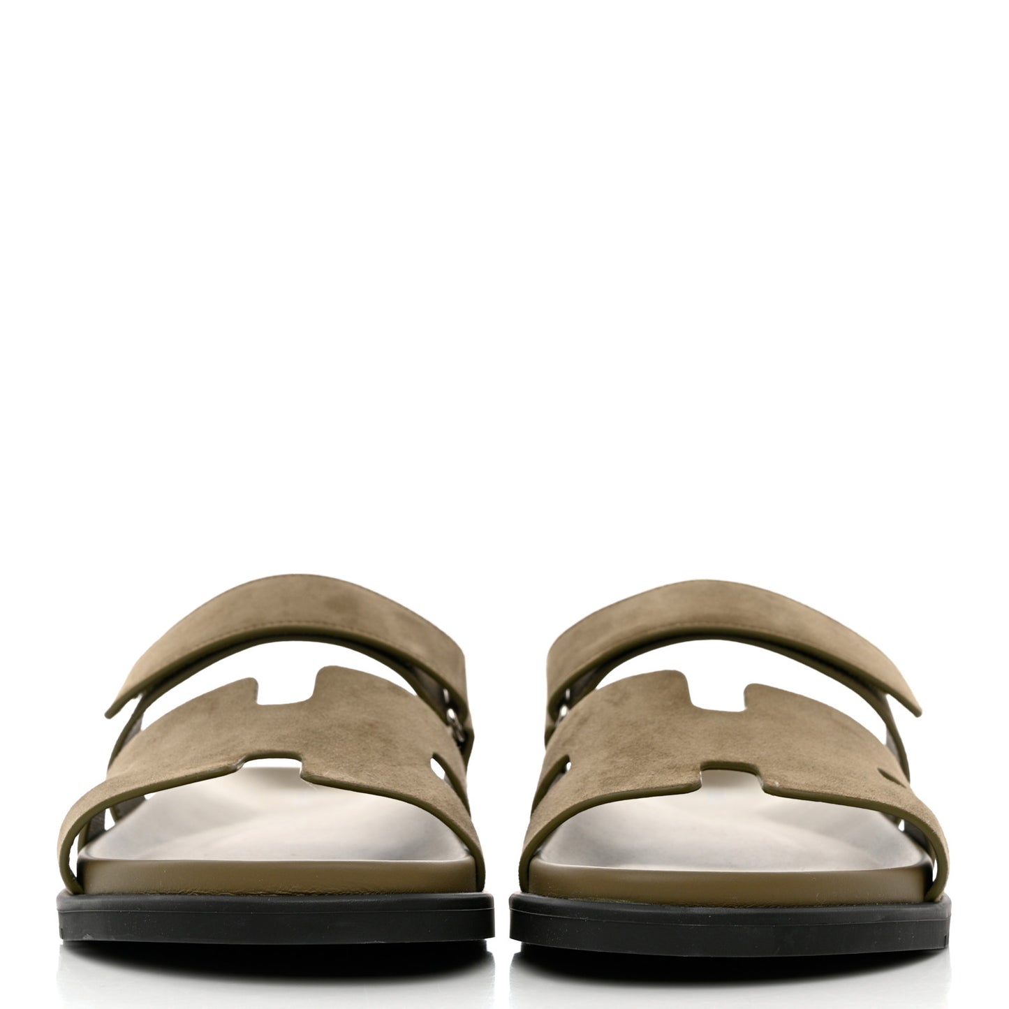 Suede Goatskin Mens Chypre Sandals 43.5 Vert Army