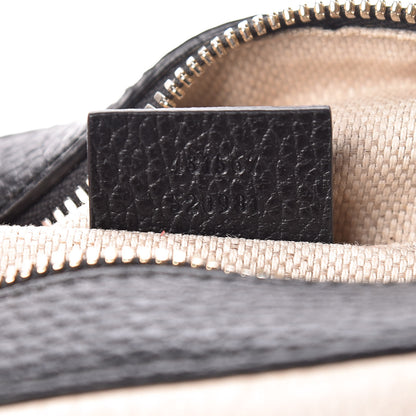 Gucci Dollar Calfskin Bi-Color Small Soho Disco Bag Mystic White Black 7 of 10