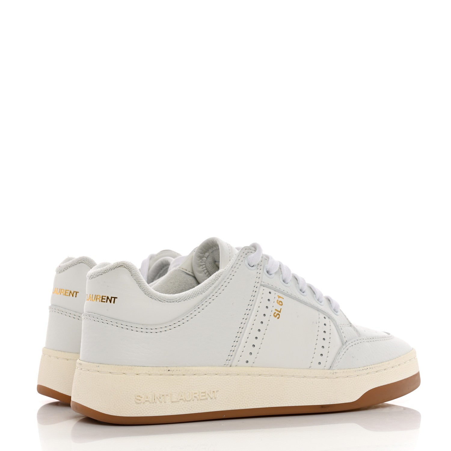 Saint Laurent Calfskin SL/61 Low Top Sneakers 37 White 5 of 16
