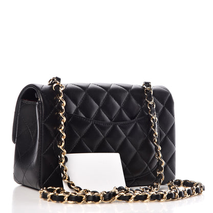 Chanel Lambskin Quilted Mini Rectangular Flap Black 3 of 10