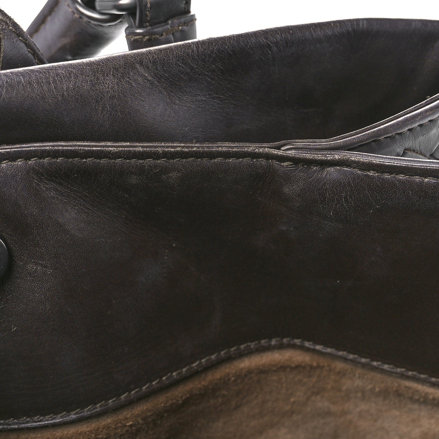 Light Calf Intrecciato Small Roma Brown