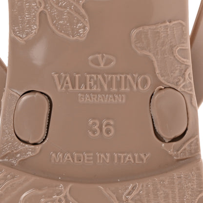 Valentino Garavani PVC Jelly Rockstud Bow Thong Sandals 36 Poudre 6 of 7