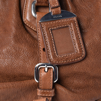 Prada Washed Buffalo Frame Bag Brandy 10 of 11