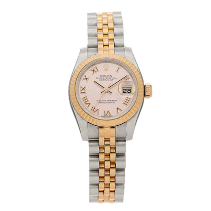 Rolex Stainless Steel 18K Everose Gold 26mm Oyster Perpetual Datejust Watch Pink Roman 179171 1 of 5