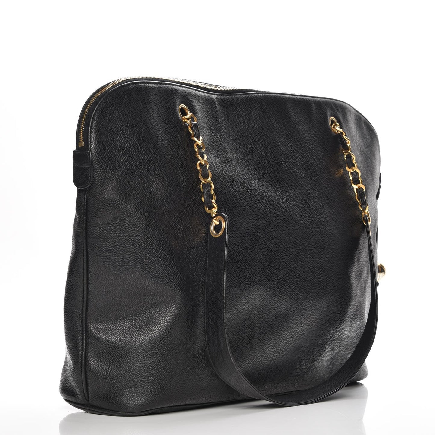 Caviar Large CC Shoulder Bag Black
