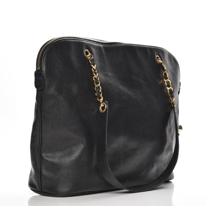 Chanel Caviar Large CC Shoulder Bag Black 3 of 8