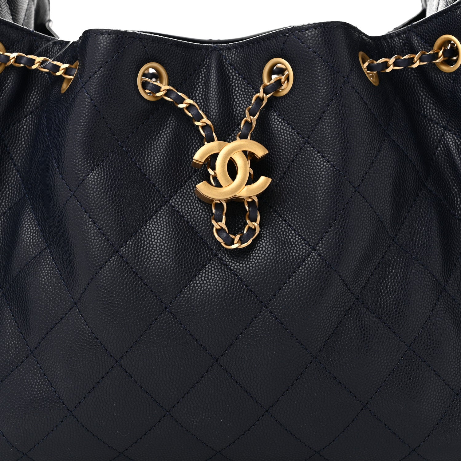 Chanel Caviar Quilted Small Chanel 25 Handbag Dark Navy 8 of 10