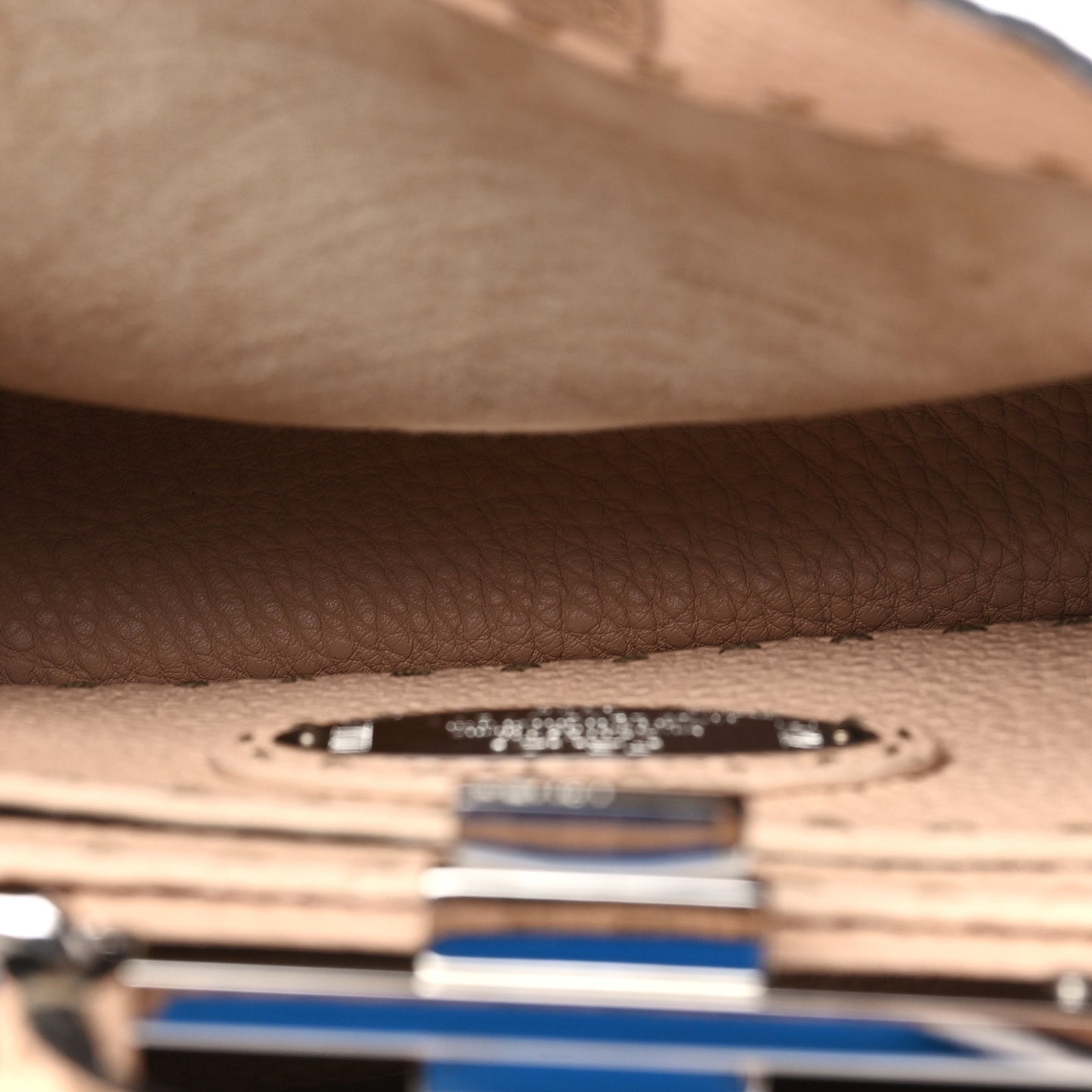 Cuoio Romano Selleria Chamois Small Peekaboo I SEE U Satchel Cipria