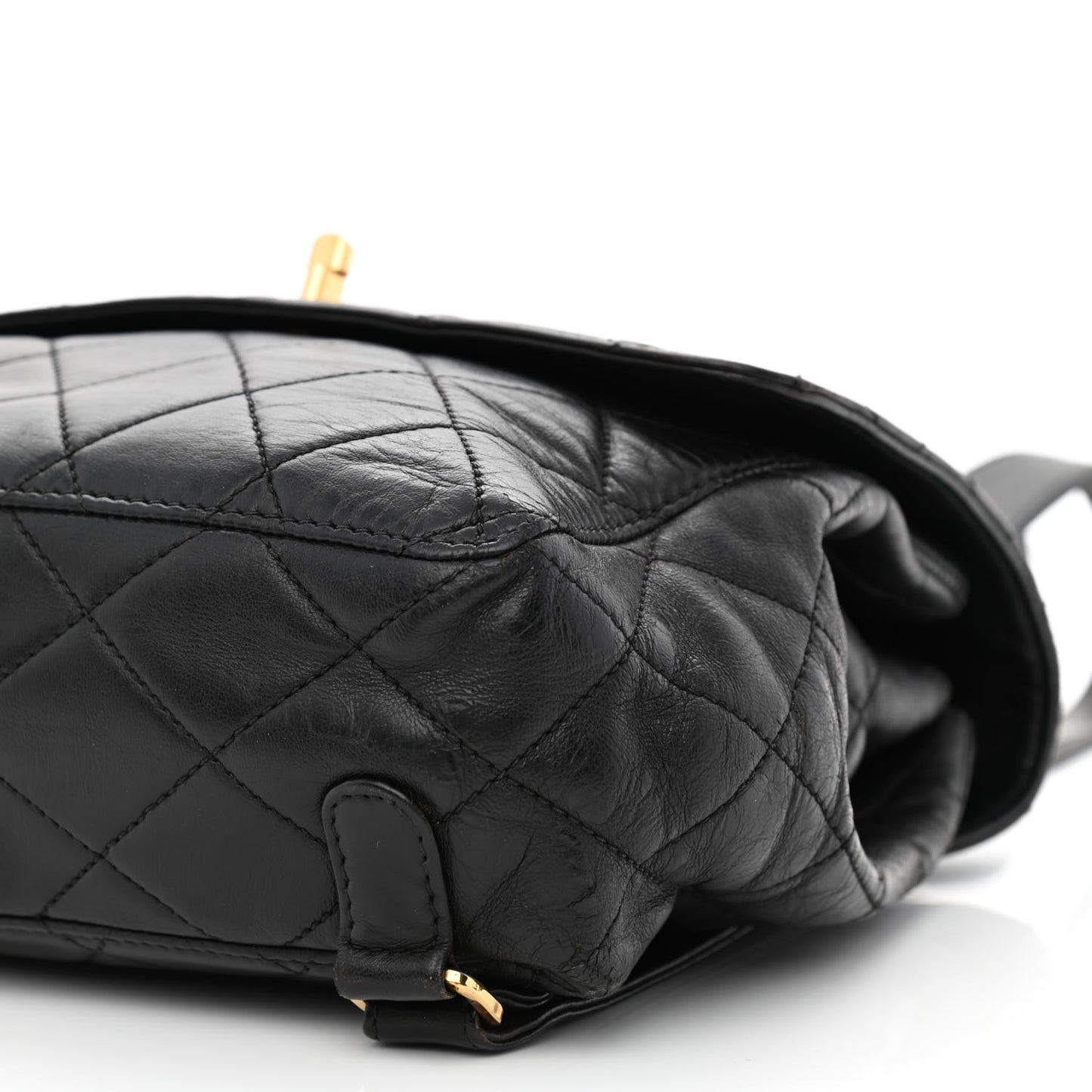 Lambskin Quilted Backpack Black