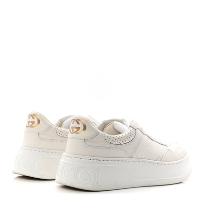 Gucci Calfskin GG Tennis Embossed Perforated Womens Platform 55mm Sneakers 39 Great White 4 of 9