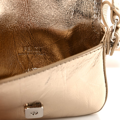 Fendi Metallic Nano Maxi Buckle Baguette Charm Rose Gold 6 of 10