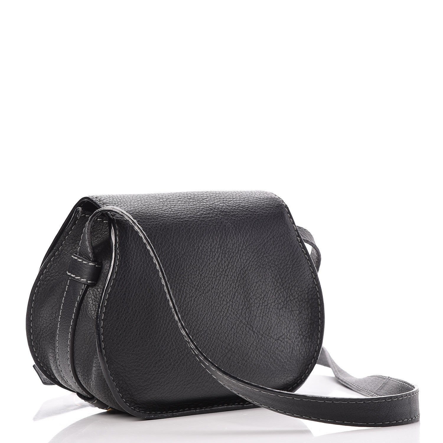 Chloe Calfskin Mini Marcie Round Crossbody Bag Black 3 of 7