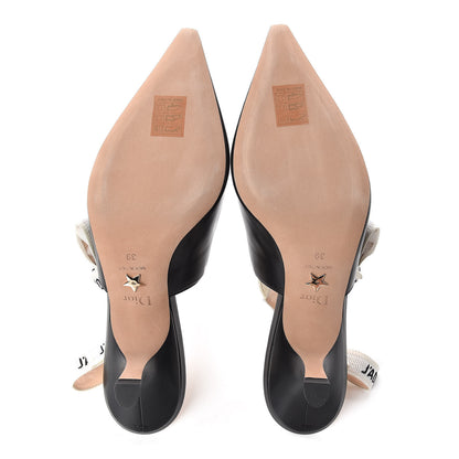 Christian Dior Lambskin Ribbon J'Adior Slingback 65mm Pumps 39 Black 5 of 8