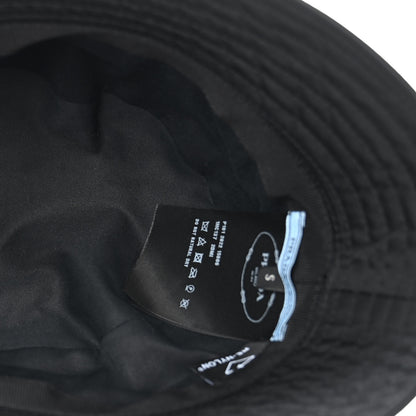 Prada Re-Nylon Metal Triangle Logo Womens Bucket Hat S Black 7 of 10